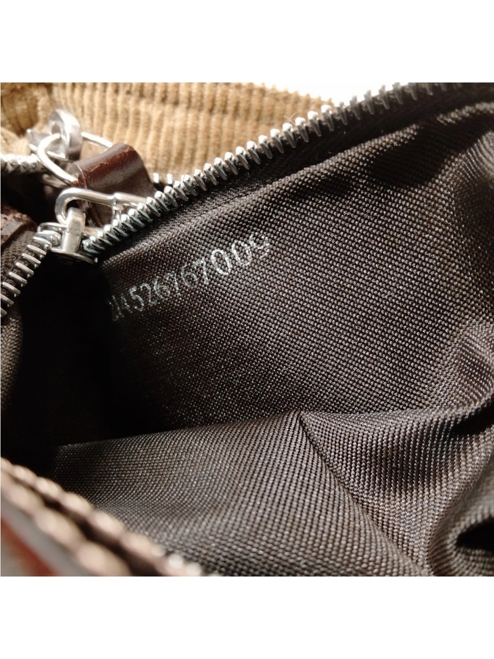 Fendi Corduroy Baguette Shoulder Bag – Brown Corduroy FF Buckle Mini Bag - Picture 6 of 7
